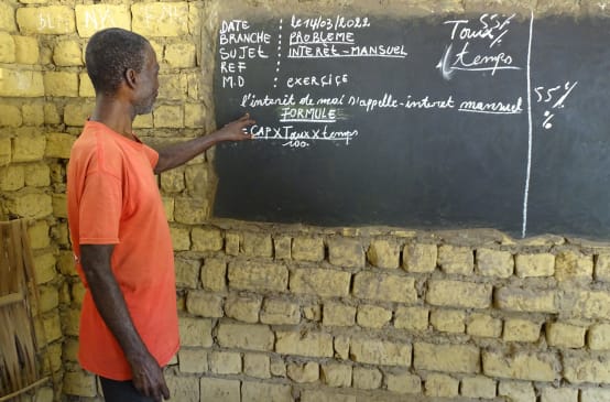 Teacher in a village school in the Democratic Republic of the Congo