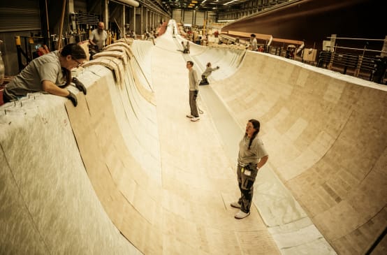 Balsa wood in a wind turbine rotor blade