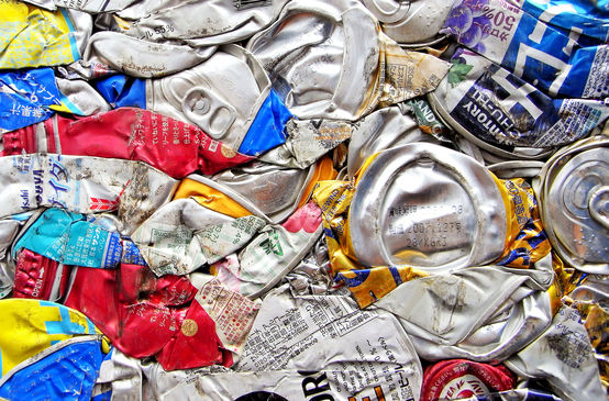 Compacted aluminum cans