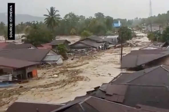 Flooding in a village, November 2025