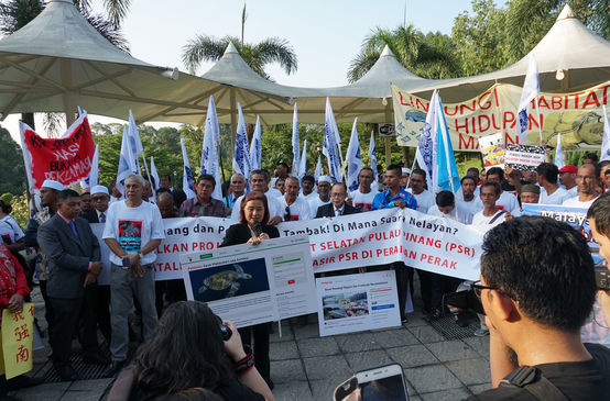 March to Malaysia's Parliament House to protest the Penang government’s proposed Penang South Reclamation (PSR) project