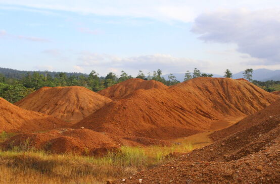 Nickel mine in Morowali Nature Reserve on Sulawesi