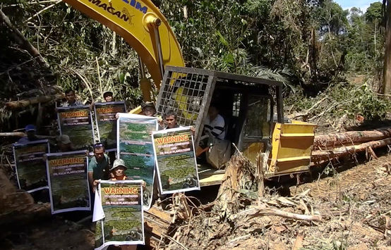 Protest against palm oil plantation in Sarawak