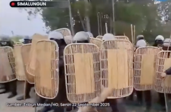 Attackers behind shields