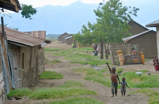 Children in the fishing village of Vishumbi, Virunga National Park, Democratic Republic of the Congo