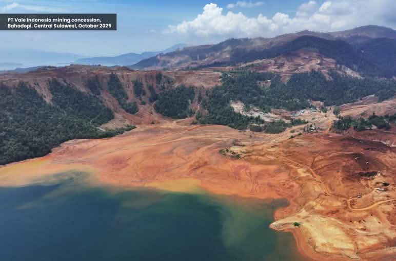 Aerial view of nickel mine