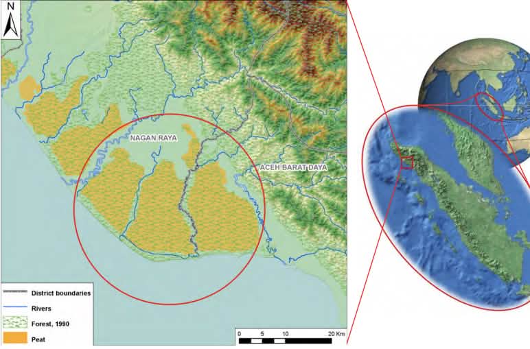 Map of the Tripa peatlands