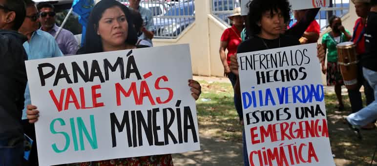Demonstration against mining in Panama City, March 19, 2023