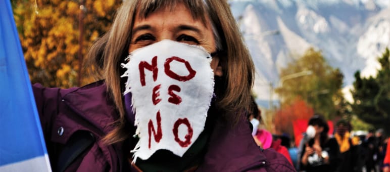 NO means NO – an anti-mining march in Esquel, Argentina, May 4, 2020 Anti-mining march in Esquel, Argentina, May 4, 2020