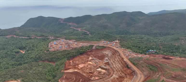 Drone photo of a nickel mine