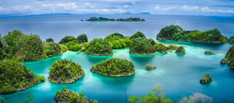 Group of tropical islands near Papua