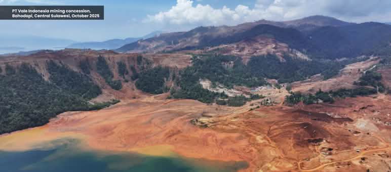 Aerial view of nickel mine