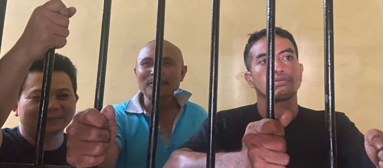 Indigenous activists Hamrullah, Nimrod and Renaldi behind bars