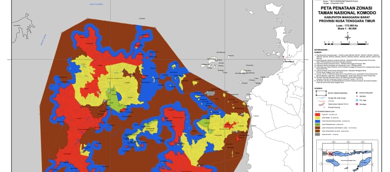 Komodo National Park zoning map