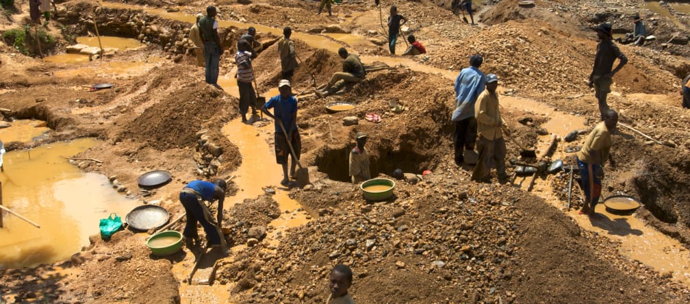 Miners in DRC