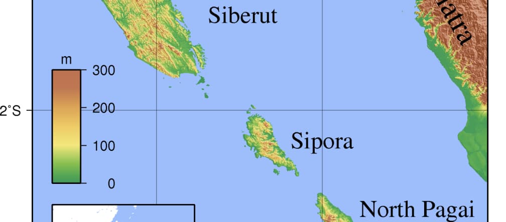 Mentawai Islands off the west coast of Sumatra