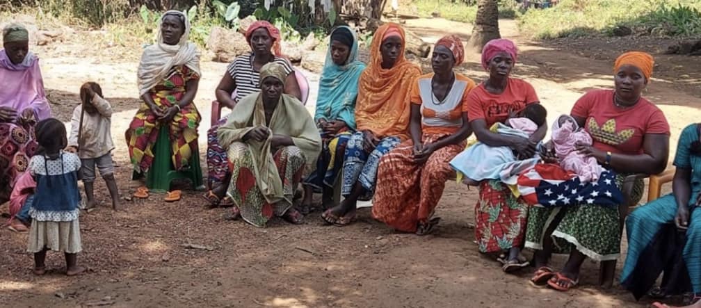 Women of the village of Hamdallaye at the Sangaredi bauxite mine in Guinea