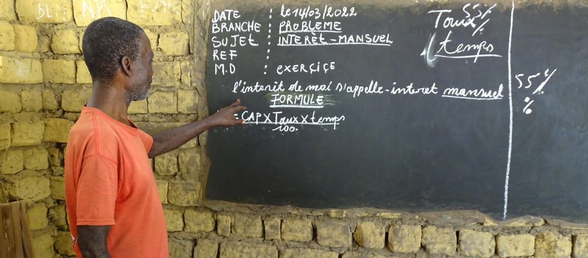 Teacher in a village school in the Democratic Republic of the Congo