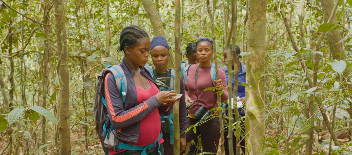 Eco-Guards in the rainforest in Liberia
