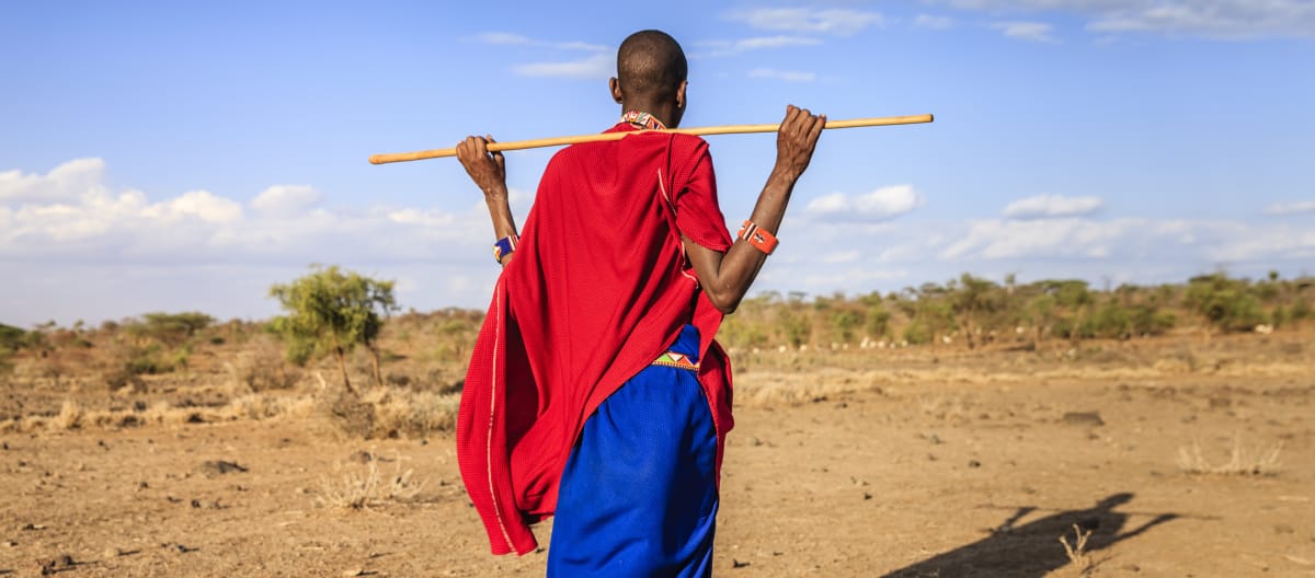 Indigenous Maasai herdsman