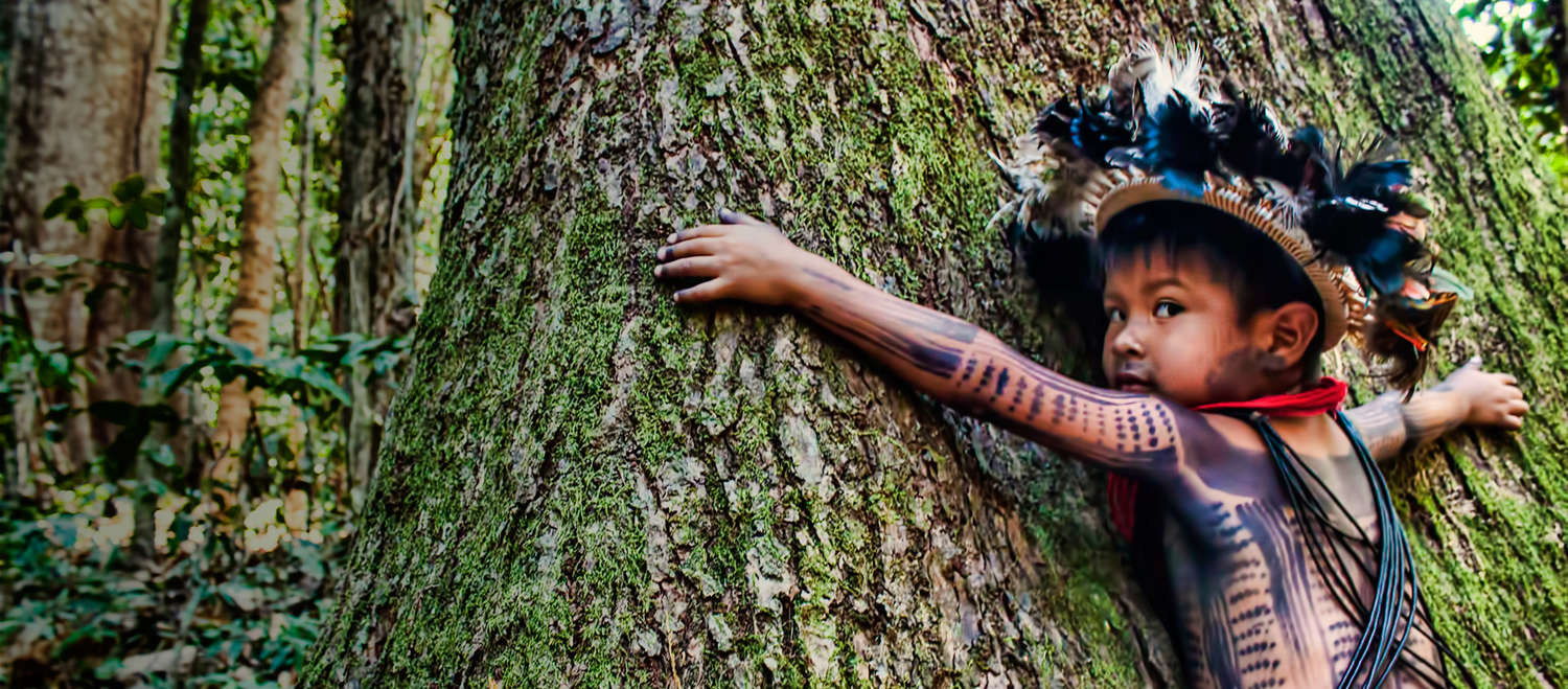 Indigenous people are the most effective defenders of the rainforest An indigenous Paiter Surui boy, Brazil
