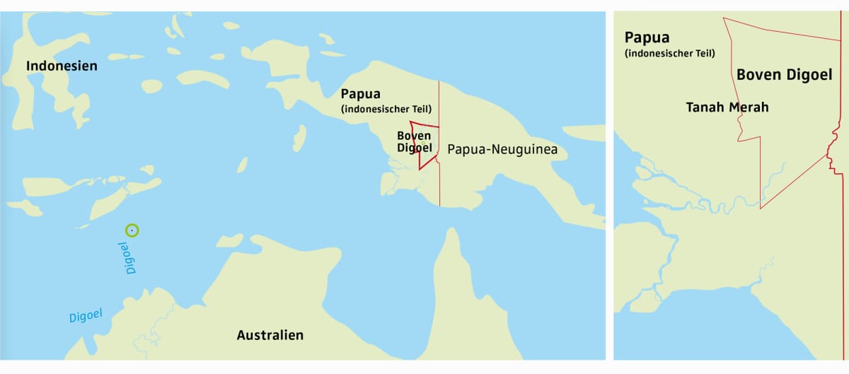 Map of Papua
