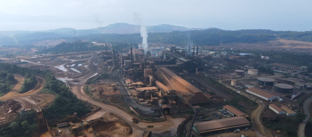Aerial view of nickel smelter