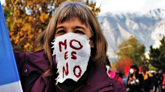 Anti-mining march in Esquel, Argentina, May 4, 2020