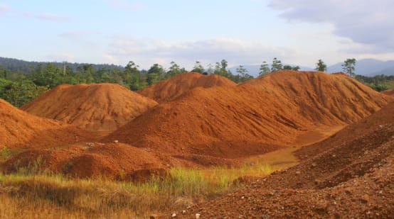 Nickel mine in Morowali Nature Reserve on Sulawesi