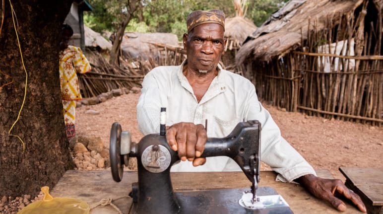 Tailor in Hamdallaye, Guinea