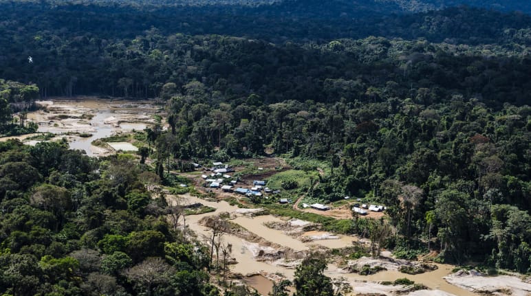 Illegal mining in the Brazilian Amazon region