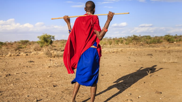 Indigenous Maasai herdsman