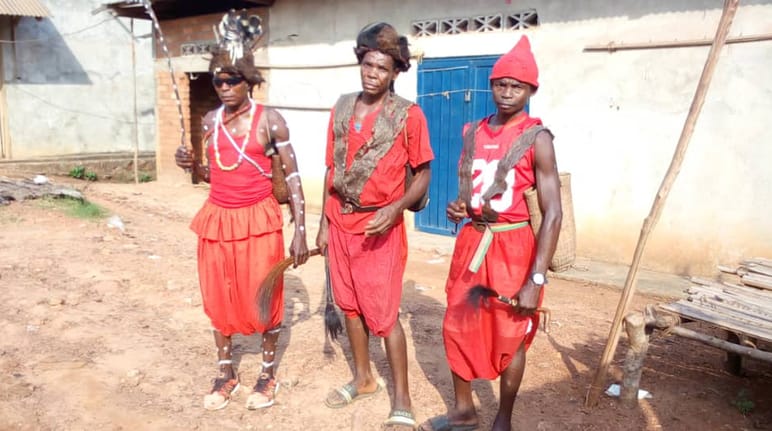 Traditional chiefs in Lokutu, DRC