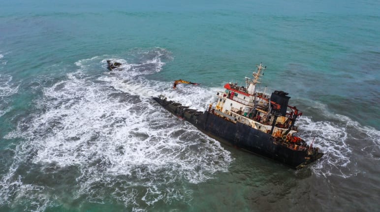 Wreck of the tanker MT AASHI