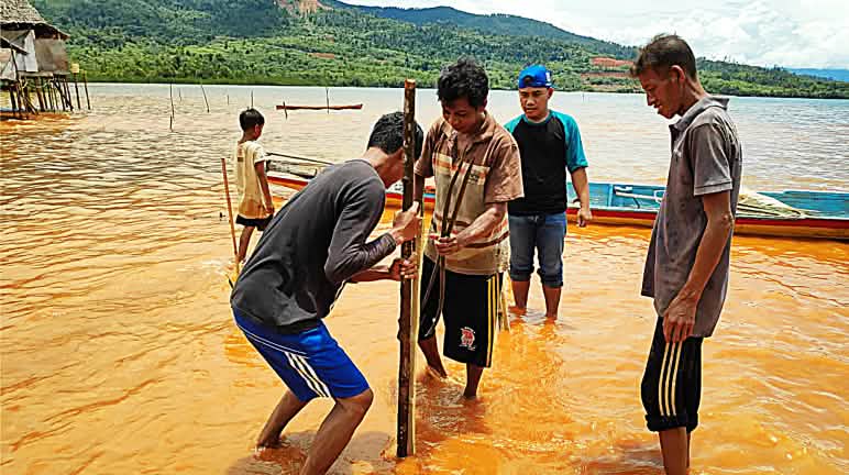 Nickel industry wastewater and tailings pollute the ocean off Sulawesi Water pollution due to nickel smelting