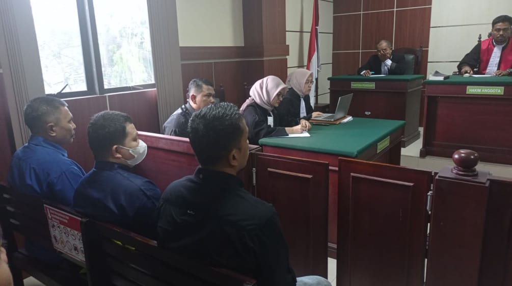Indigenous activists Hamrullah, Nimrod and Renaldi in court
