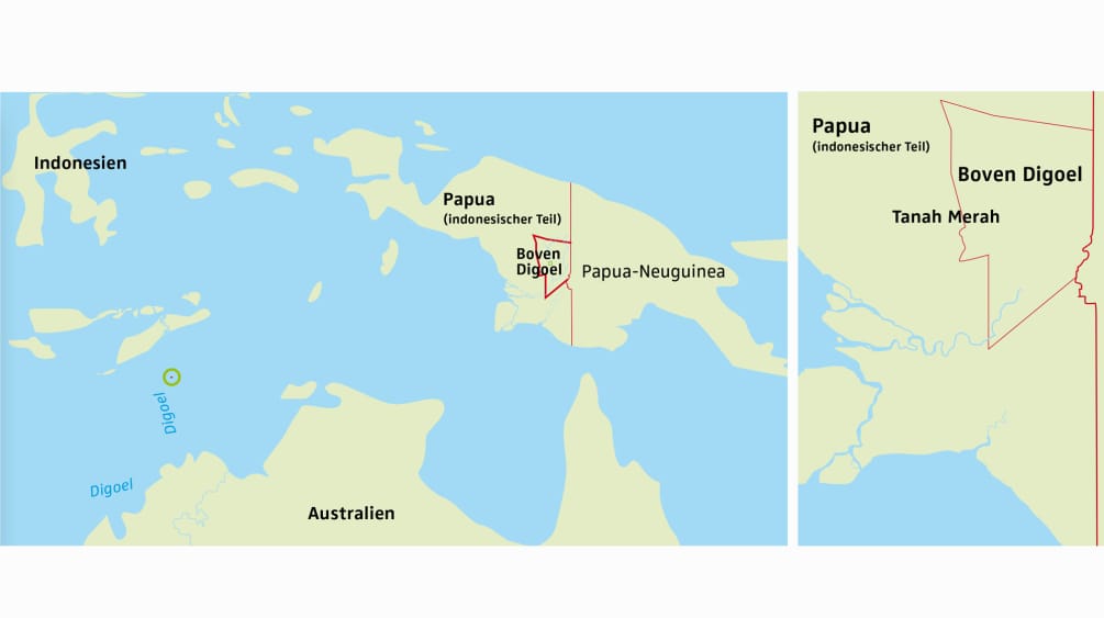 Map of Papua