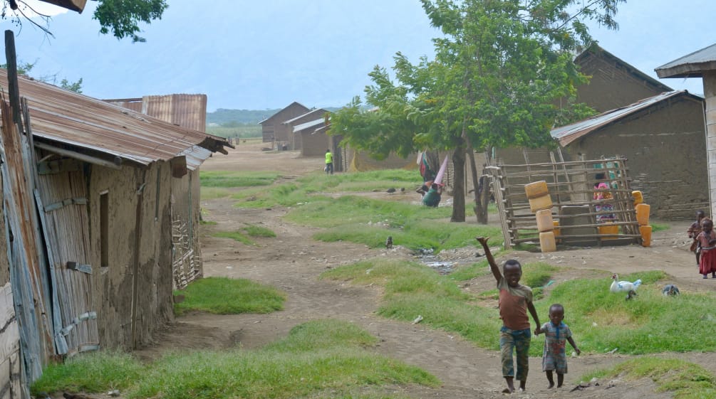 Children in the fishing village of Vishumbi, Virunga National Park, Democratic Republic of the Congo