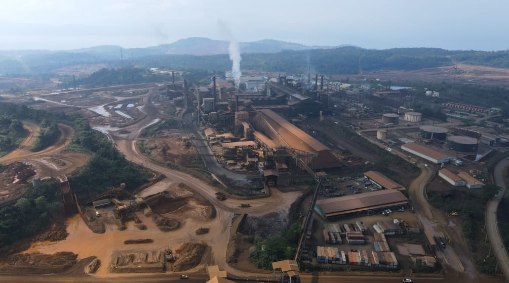 Aerial view of nickel smelter