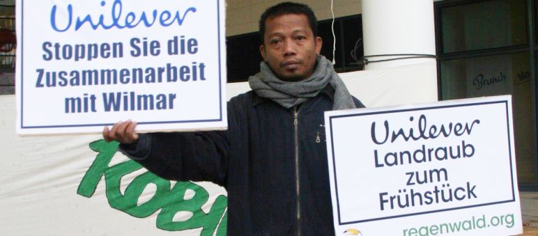 Nordin protesting in Hamburg in 2011 Nordin of Save Our Borneo