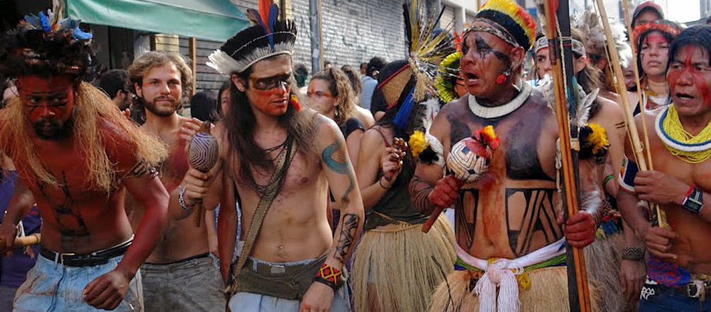 Demonstration against Belo Monte – the Indigenous are struggling for their livelihood Indigenous people demonstrate against Belo Monte