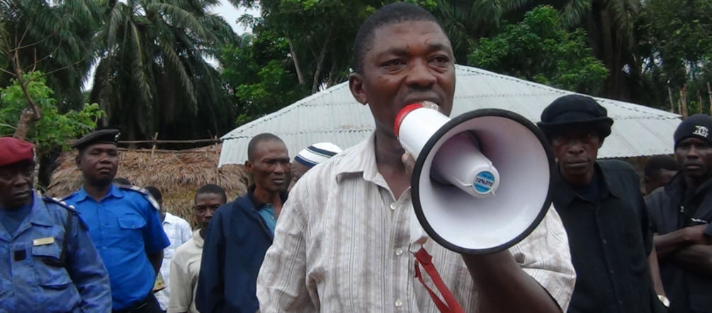 The palm oil company is using lawsuits in an attempt to silence protests. Protest against oil palm plantation