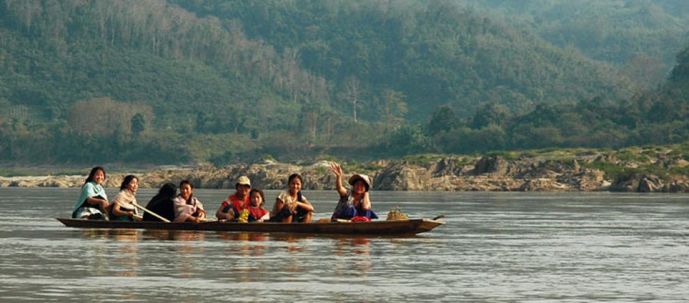 The Mekong River provides food for the people