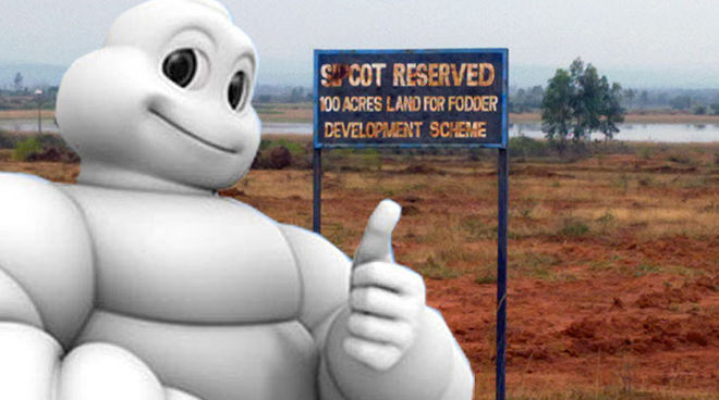 In exchange, the farmers are offered barren land