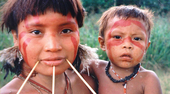 Yanomami adult and child