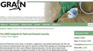 GRAIN's article about landgrab