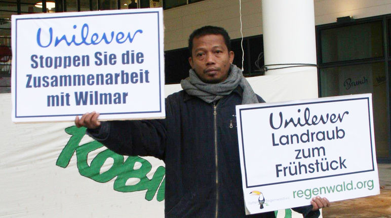 Nordin protesting in Hamburg in 2011 Nordin of Save Our Borneo