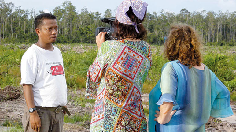 The film team at work in Indonesia
