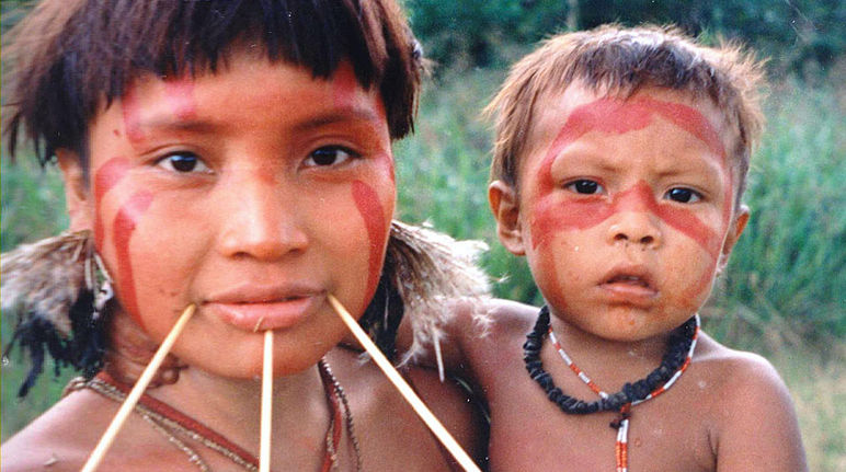 Yanomami adult and child